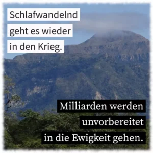 Schlafwandelnd geht es wieder in den Krieg