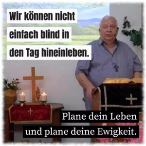 Wir können nicht einfach blind in den Tag hineinleben