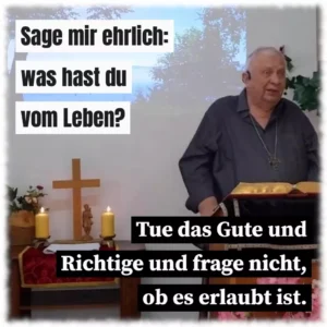 Sage mir ehrlich: was hast du vom Leben