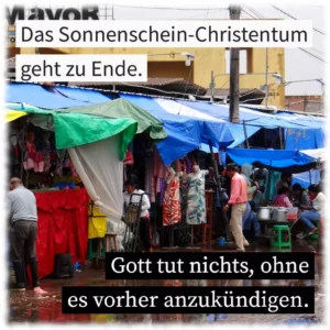 Das Sonnenschein-Christentum geht zu Ende