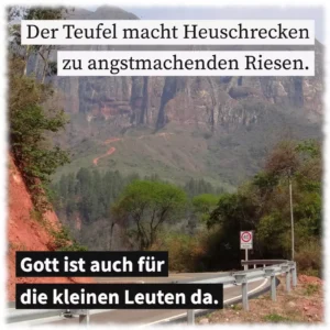 Der Teufel macht Heuschrecken zu angstmachenden Riesen