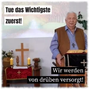 Tue das Wichtigste zuerst