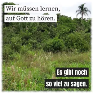 Wir müssen lernen, auf Gott zu hören