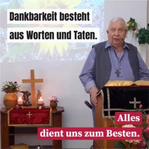 Dankbarkeit besteht aus Worten und Taten