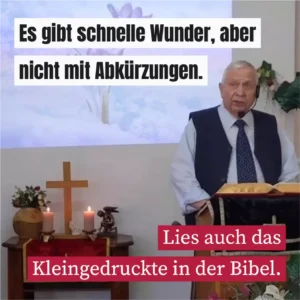 Es gibt schnelle Wunder