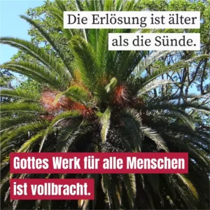 Die Erlösung ist älter als die Sünde