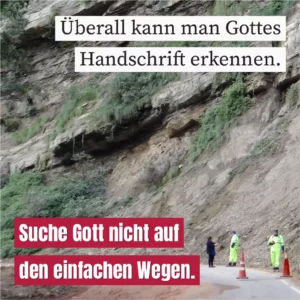 Überall kann man Gottes Handschrift erkennen
