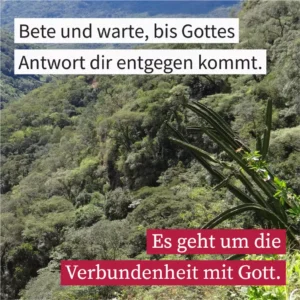 Bete und warte, bis Gottes Antwort dir entgegen kommt