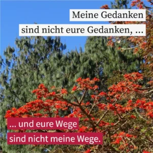 Meine Gedanken sind nicht eure Gedanken